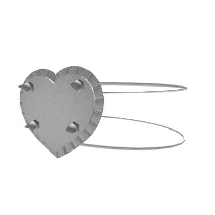 White Gothic Studded Heart Eyepatch