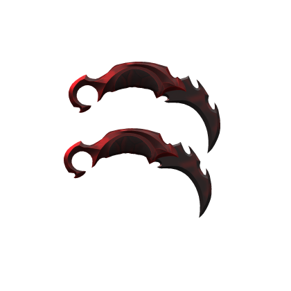 Holdable Dual Karambit - Firebrand Crimson Red