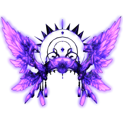 Glowing Angel Halo Headdress (Purple) - Emissive