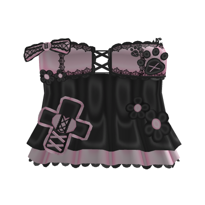 Cute Maid Moe Kawaii Dress (Black to Pink) Roblox item