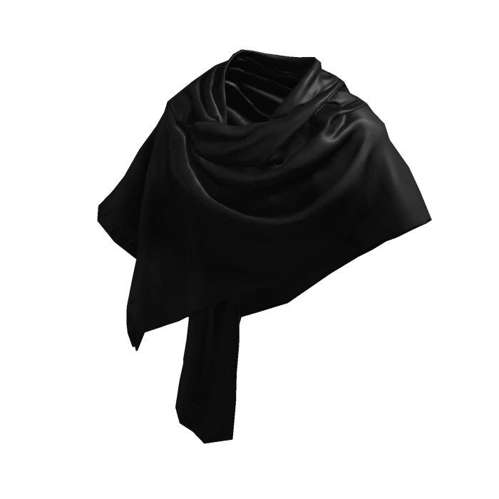 Black Leather Shawl Scarf Cloak