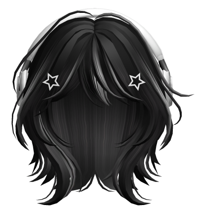 Black&Gray Short Wolf Cut Hair with Headphones