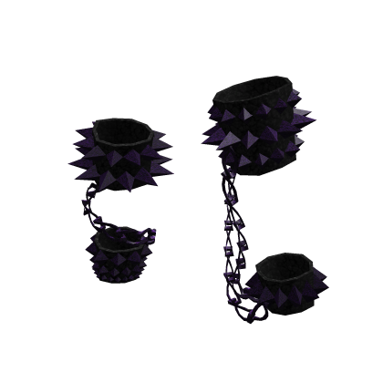 Chain Spike Punk Leg Bracelets Black Deadly Purple