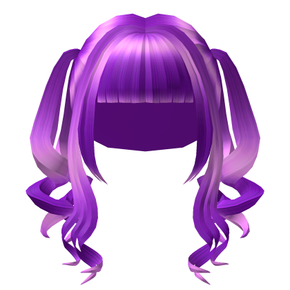 Purple Curly Pigtails Roblox item