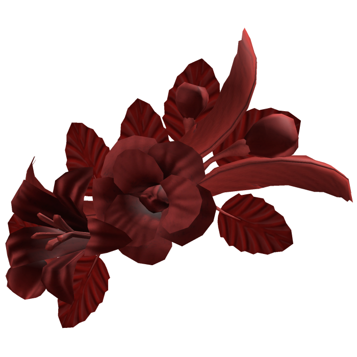 Red Floral Feather Headpiece