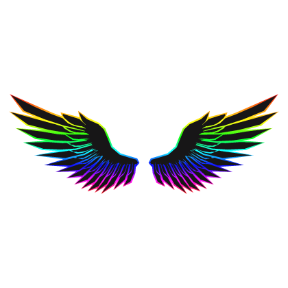 Cartoony Rainbow Wings Roblox item