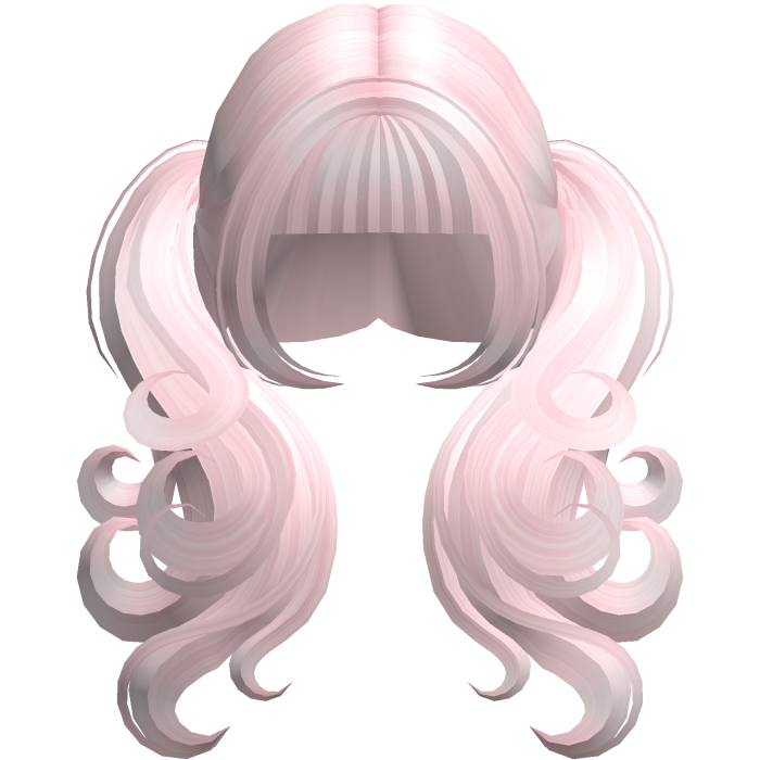 Pink Cute Long Messy Swirly Pigtails