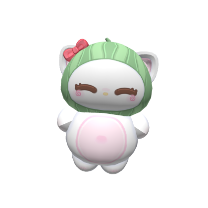 Kawaii Kitty Watermelon Plush thumbnail