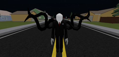 Slenderman in the town