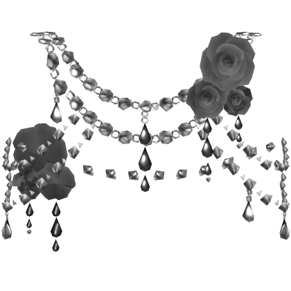 Gray Body Front Jewelry w Roses Roblox item