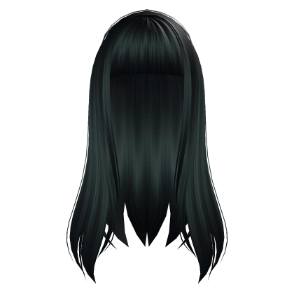wispy long straight teal moe hair  Roblox item