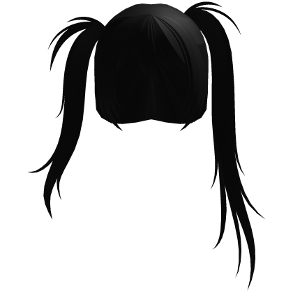 い( ^-⩊#^ )ค Black ☆ kuroi inspired ☆ twintails Roblox item