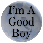 White Sparkle Time Good Boy Button Limited item ✨