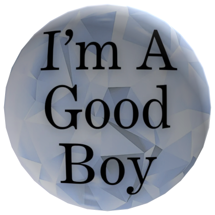 White Sparkle Time Good Boy Button Limited item ✨