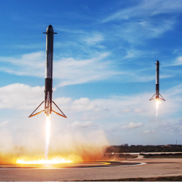 SpaceX Falcon heavy booster landings showcase