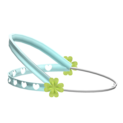 ♡ cute kawaii clover braces headgear in blue