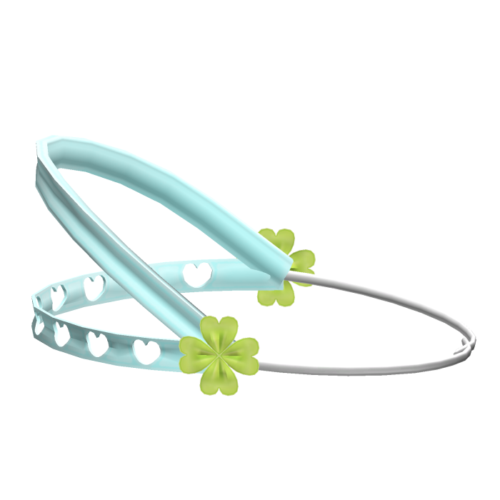 ♡ cute kawaii clover braces headgear in blue