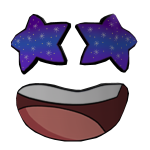 Cartoony Galaxy Star Face