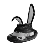 | Black Glass Fedora / Bunny Ears