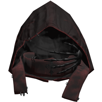 Red Emo Skeleton Cross Grunge Gothic Hood