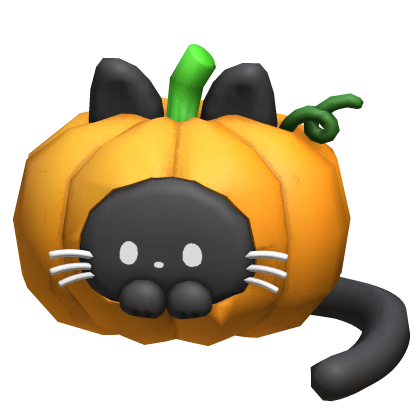 Cute Cat in a Pumpkin Hat