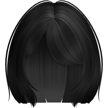 ♡ short hime-cut anime hair in black ୧ Roblox item