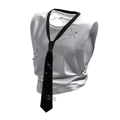 Y2K Tie Top (White)