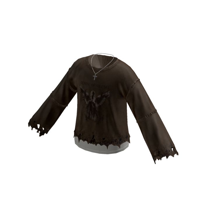 Fairy Grunge Angel Sweater w/ Chain (Brown)