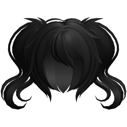 fluffy moe short swirly pigtails black