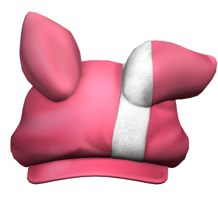 llenn's pink & white rabbit cap