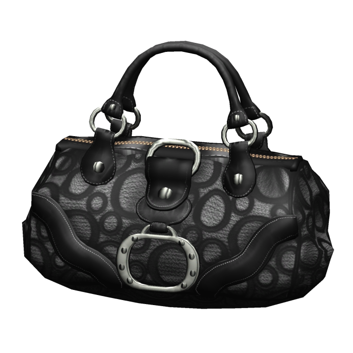 2000s Vintage Luxury Designer "O" Purse (Black)