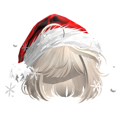 Christmas Cute Hair w/Santa Hat (Yellow) Roblox item