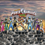 Power Rangers fighting team