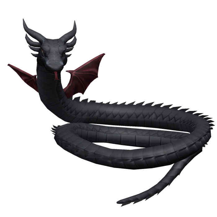 Goth dragon wrapped around neck