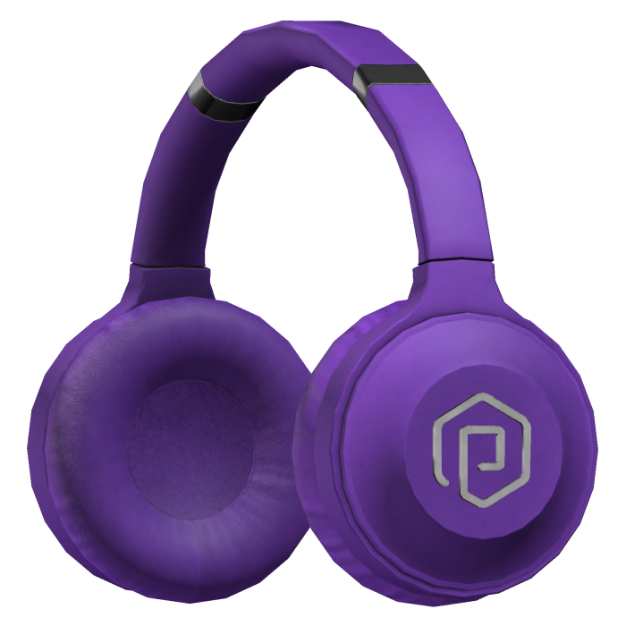 plus logo wireless headphones purple