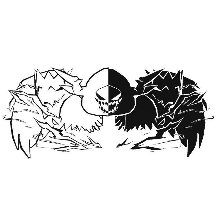 Cartoony Black&White Hood Aura Dragon Wings Combo