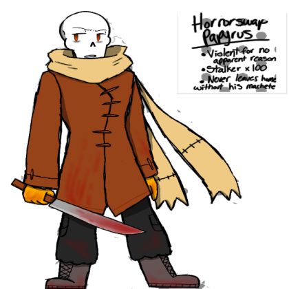 Horror Carrot/horror swap Papyrus Roblox decal