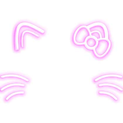 ♡ [ GLOWING ] hk cat pink face filter emissive 