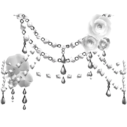 White Body Front Jewelry w Roses Roblox item