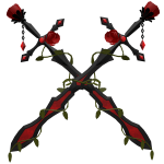 Double Jewelled Rose Swords - Red