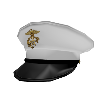 Korean Marine Ceremonial White Dress Cap 해병대 백색 정모