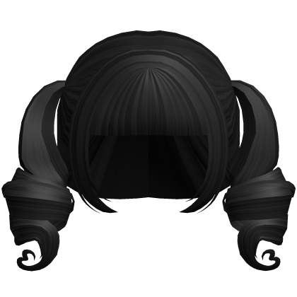 𐔌♡ : black swirly heart hair
