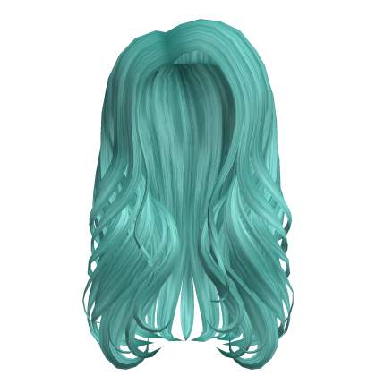 Y2K Gyaru Scene Messy Long Wavy Hair (Teal Blue) Roblox item