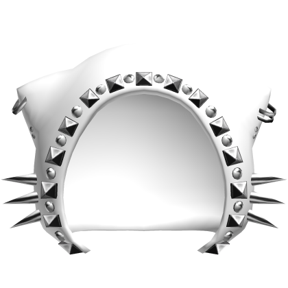studded moe emo goth low poly cat hood white Roblox item