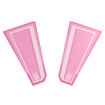 Pink digital blocky bunny ears