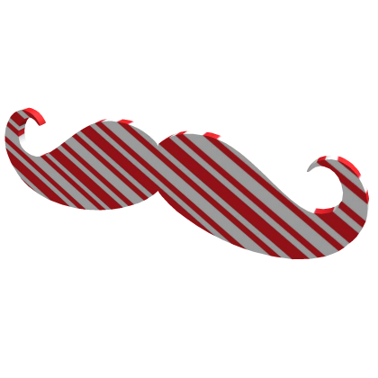 Mustache Red and White Stripes Christmas Candy