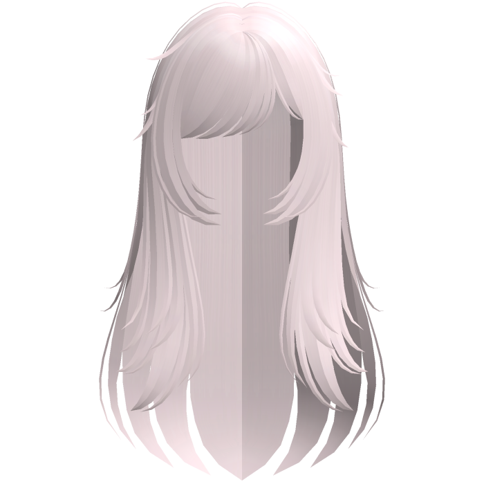 Long Pink Wispy Messy Hair
