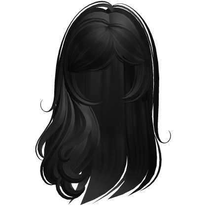 Long Wavy Flowy Hair (Black) Roblox item