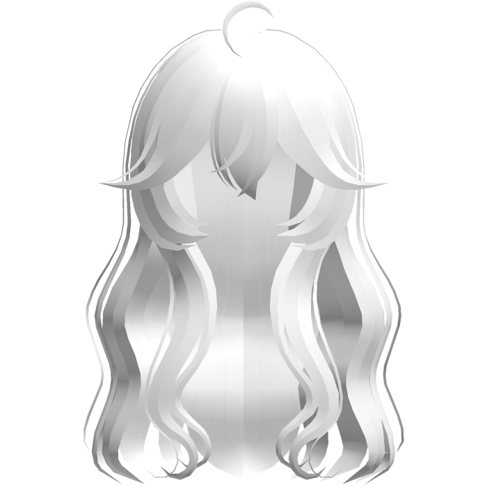 white long wavy wispy cute shoujo hair