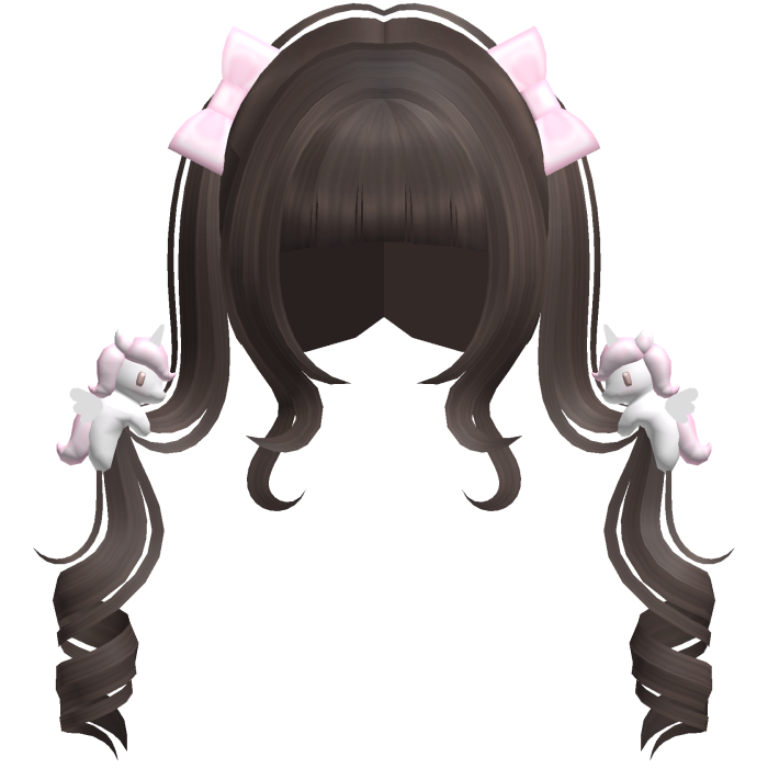ノ♡ cutecore dark brown dreamy unicorn pigtails